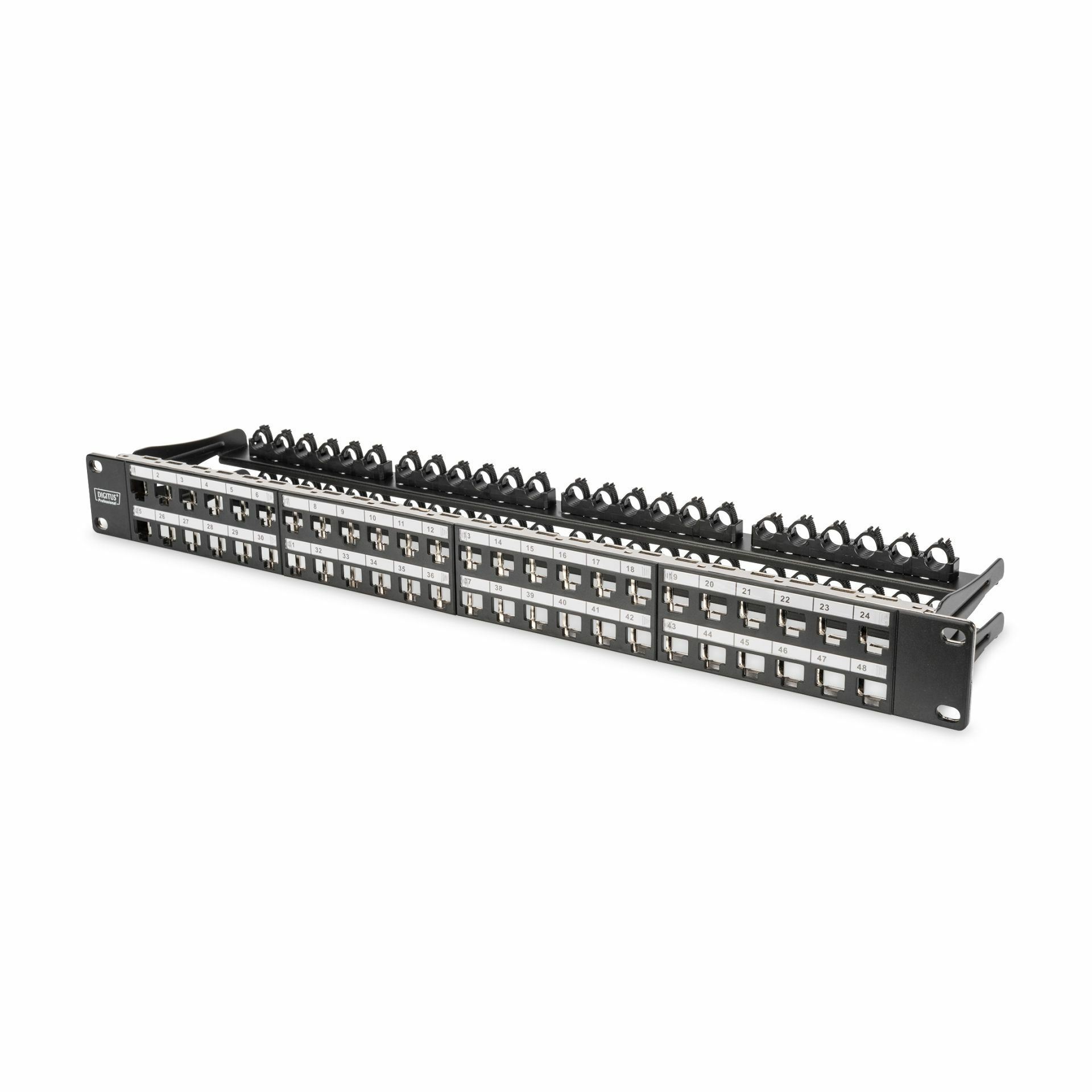 Digitus panel CAT.5e/6/6A 48-port modularen+nosilec kablov DN-91424