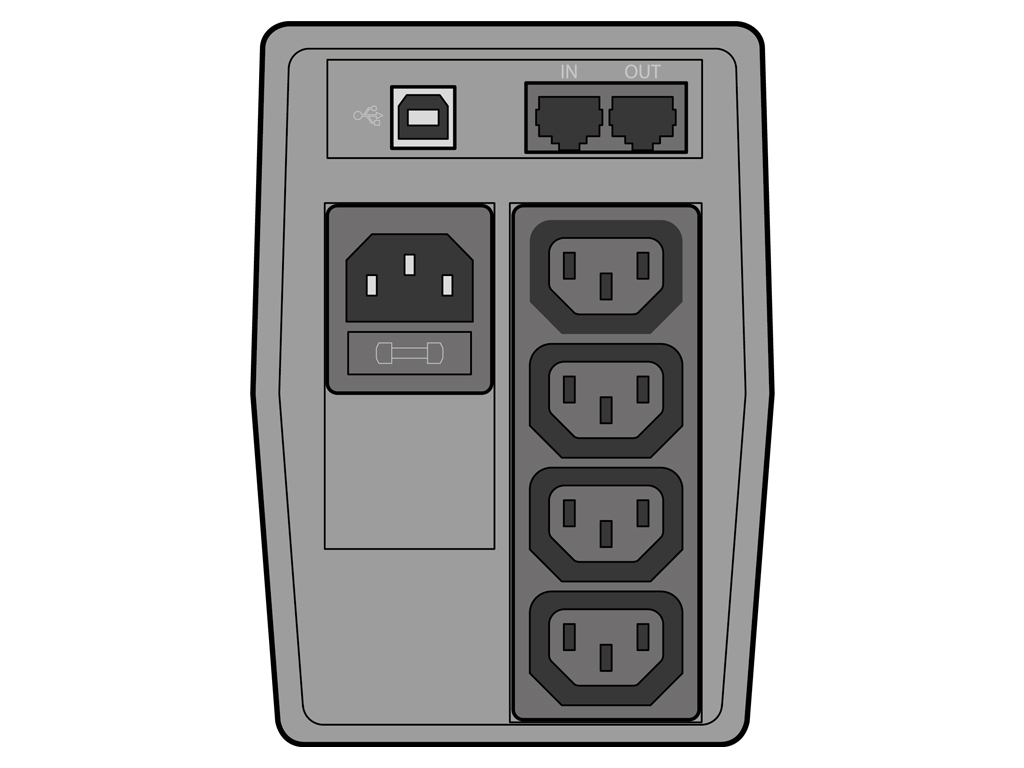 UPS SOCOMEC NeTYS PE 850VA, 480W, Line-interactive, USB — slika 2