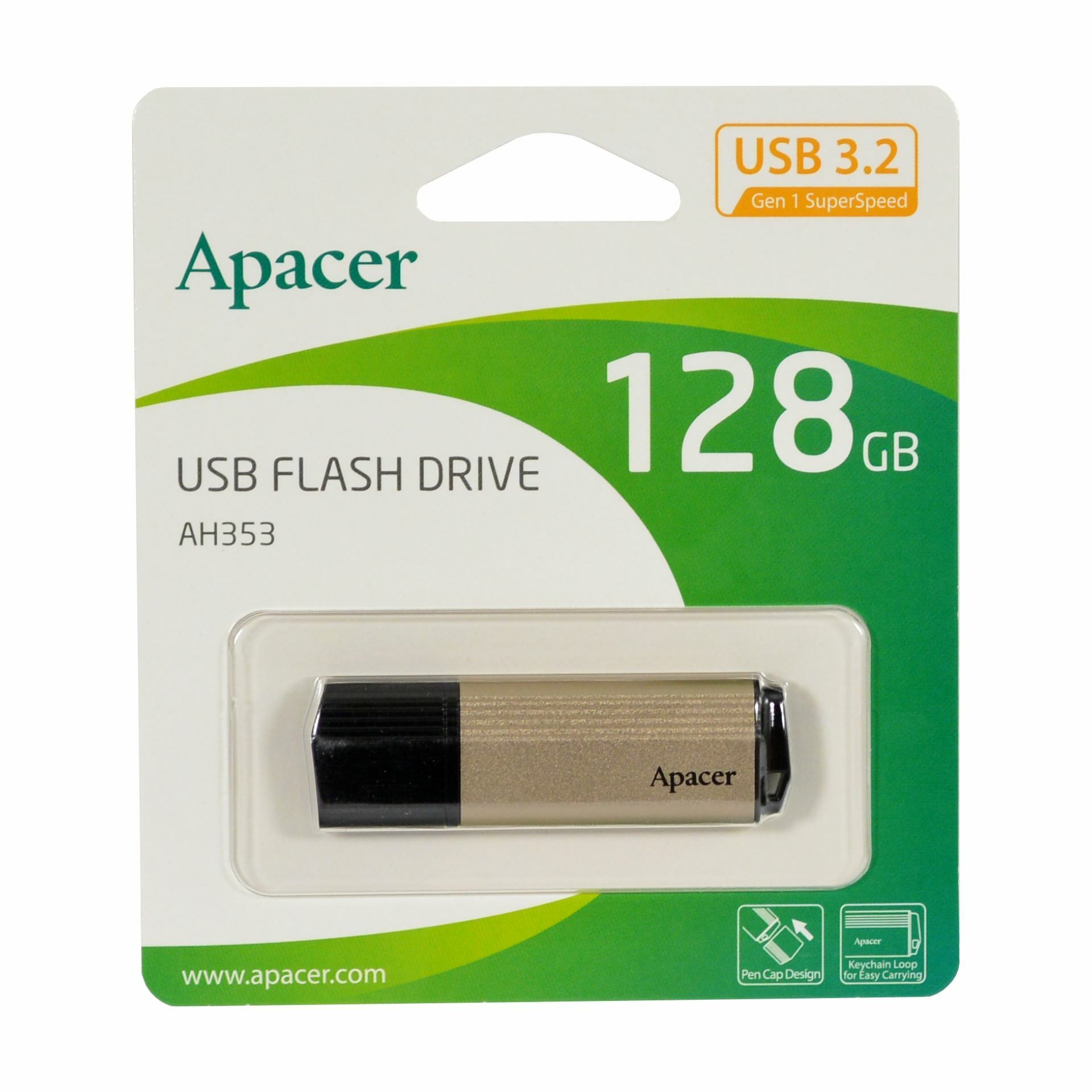 APACER USB 3.2 Gen1 ključ 128GB AH353 srebrno/črn — slika 4