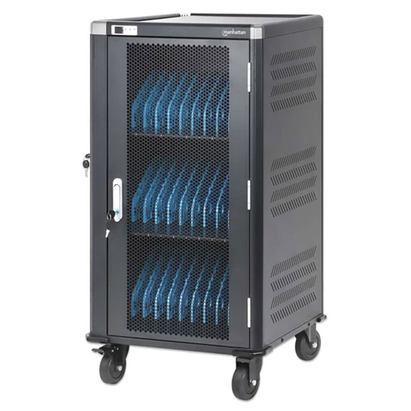 MANHATTAN 30-Port AC CEE 7/3 2300W 16" polnilna omara za prenosnike, tablice in telefone
