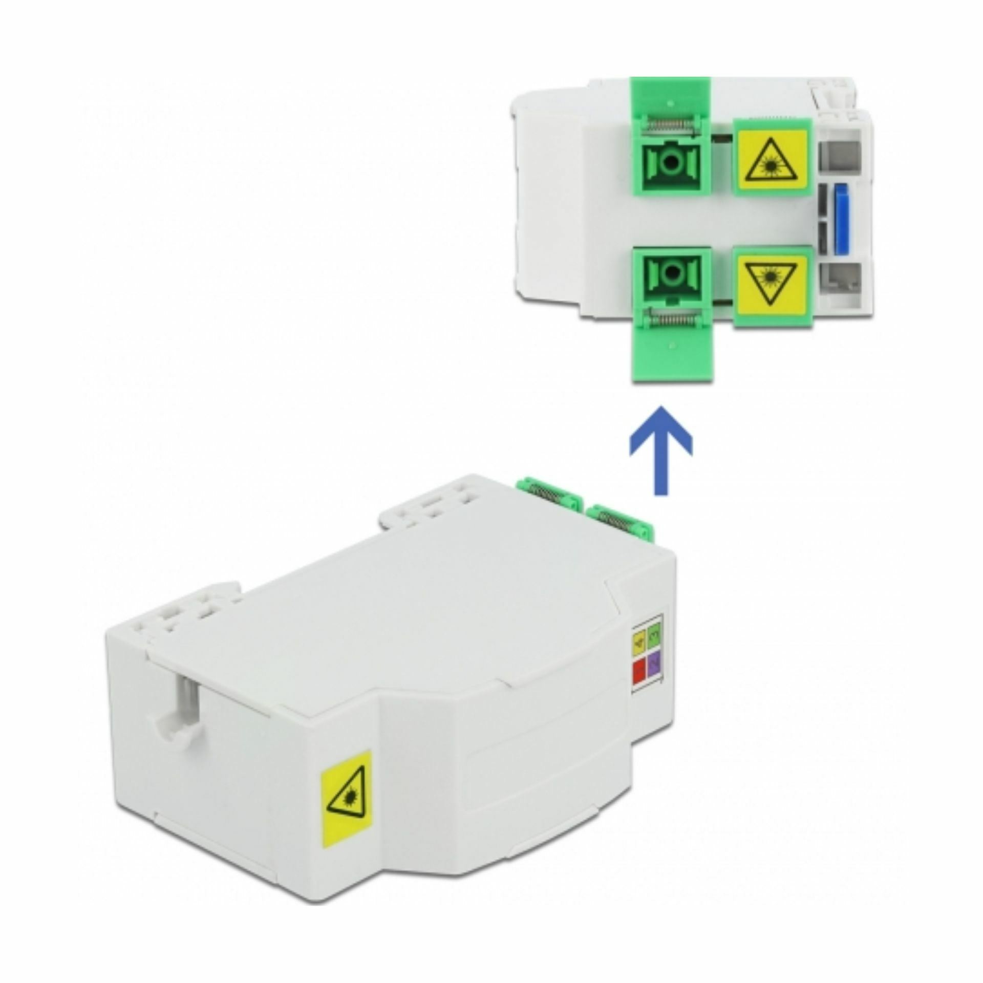 Delock optični panel DIN Rail  4xSC/LC 86543 — slika 2
