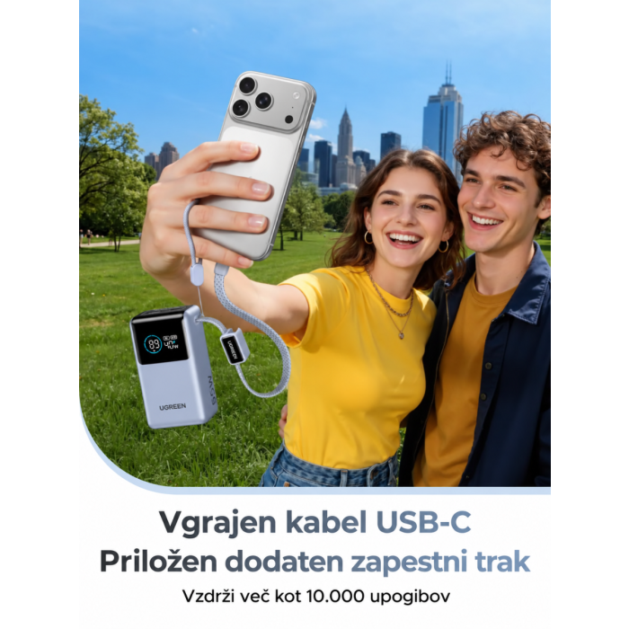 Ugreen 55W 10000mAh Nexode Pro prenosna baterija - siva — slika 4