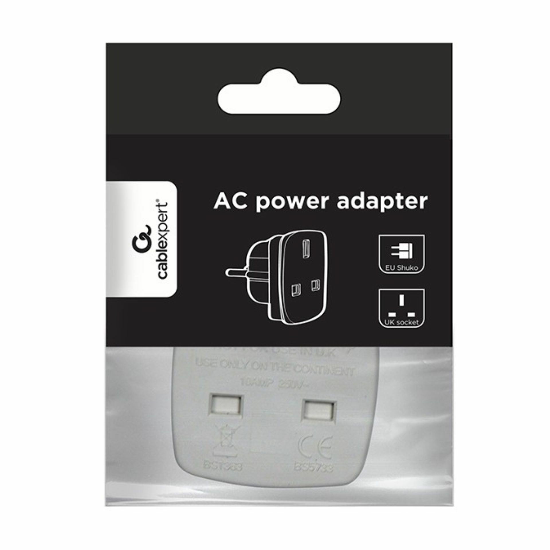 Cablexpert potovalni adapter iz UK na EU  A-AC-UKEU-001 — slika 3