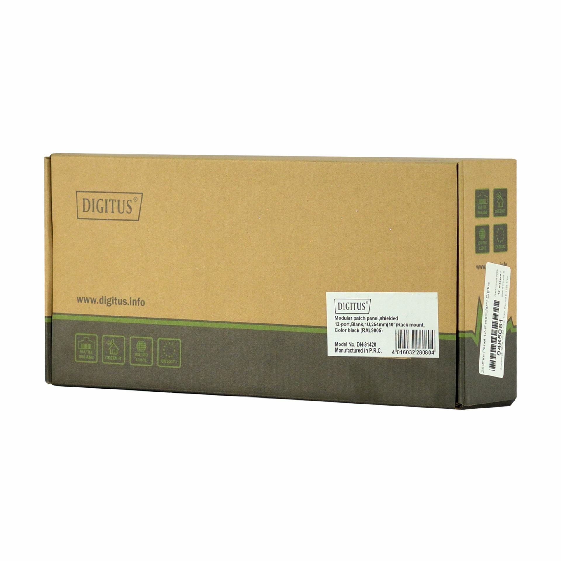 Digitus 250mm panel 12-port modularni DN-91420 — slika 3