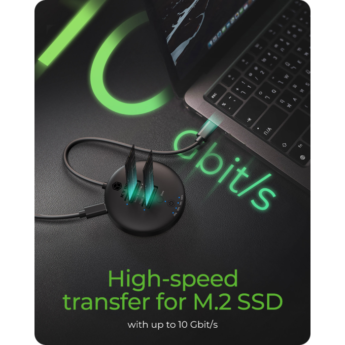 IcyBox IB-1612MCL-C31 priklopna in postaja za kloniranje M.2 NVMe SSD diskov — slika 2