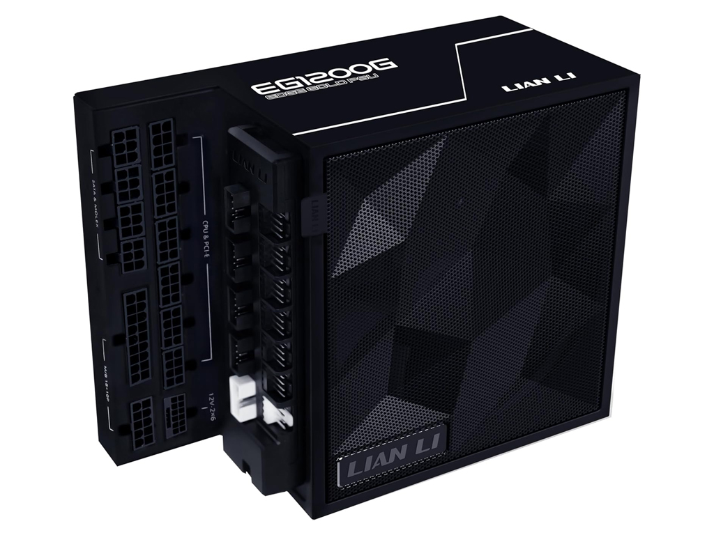 Napajalnik ATX Lian Li EDGE 1200W, 80 PLUS Gold, 12VHPWR, HUB, Modularni, črn