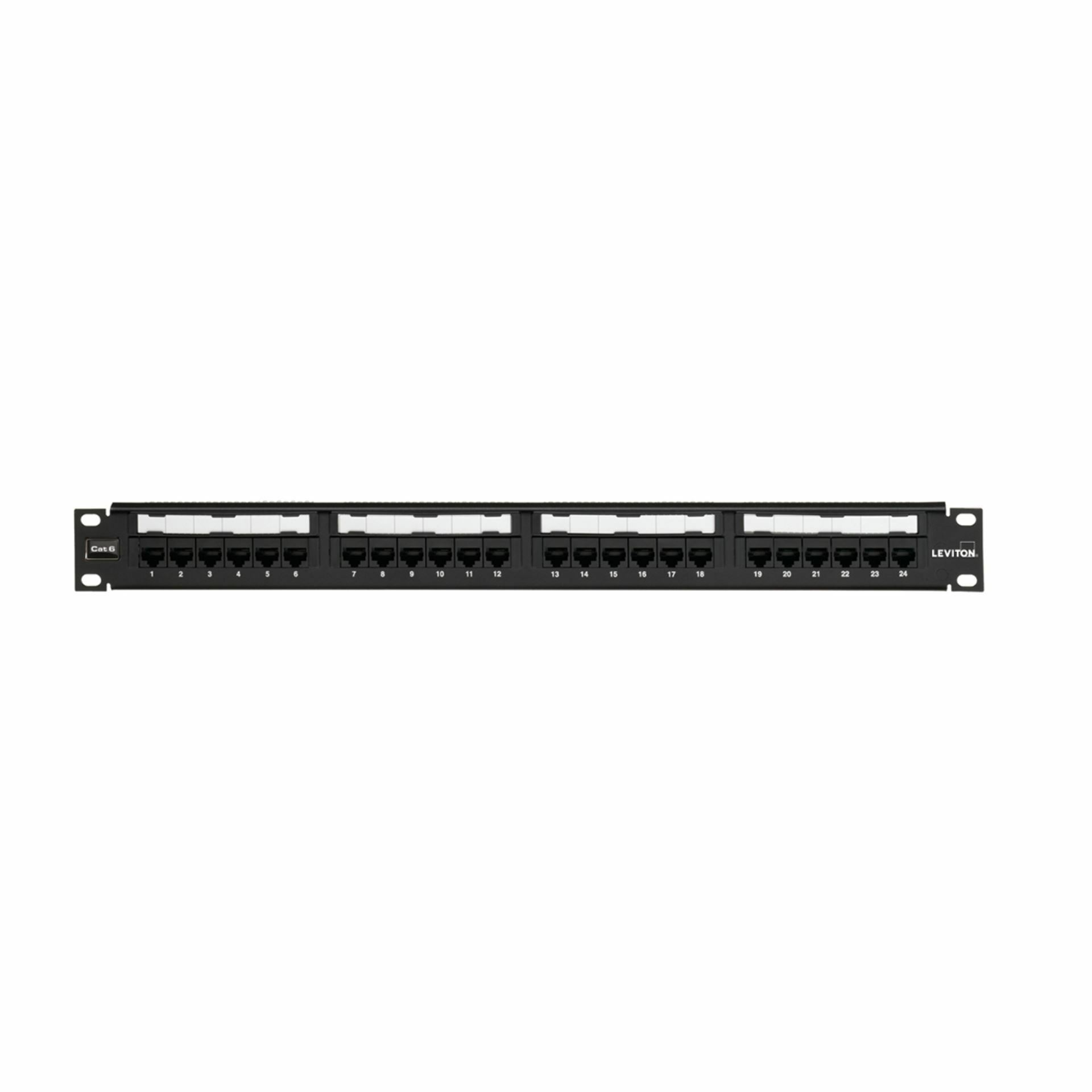Leviton panel CAT.6+ UTP 24-port flat + nosilec kablov 69586-B24