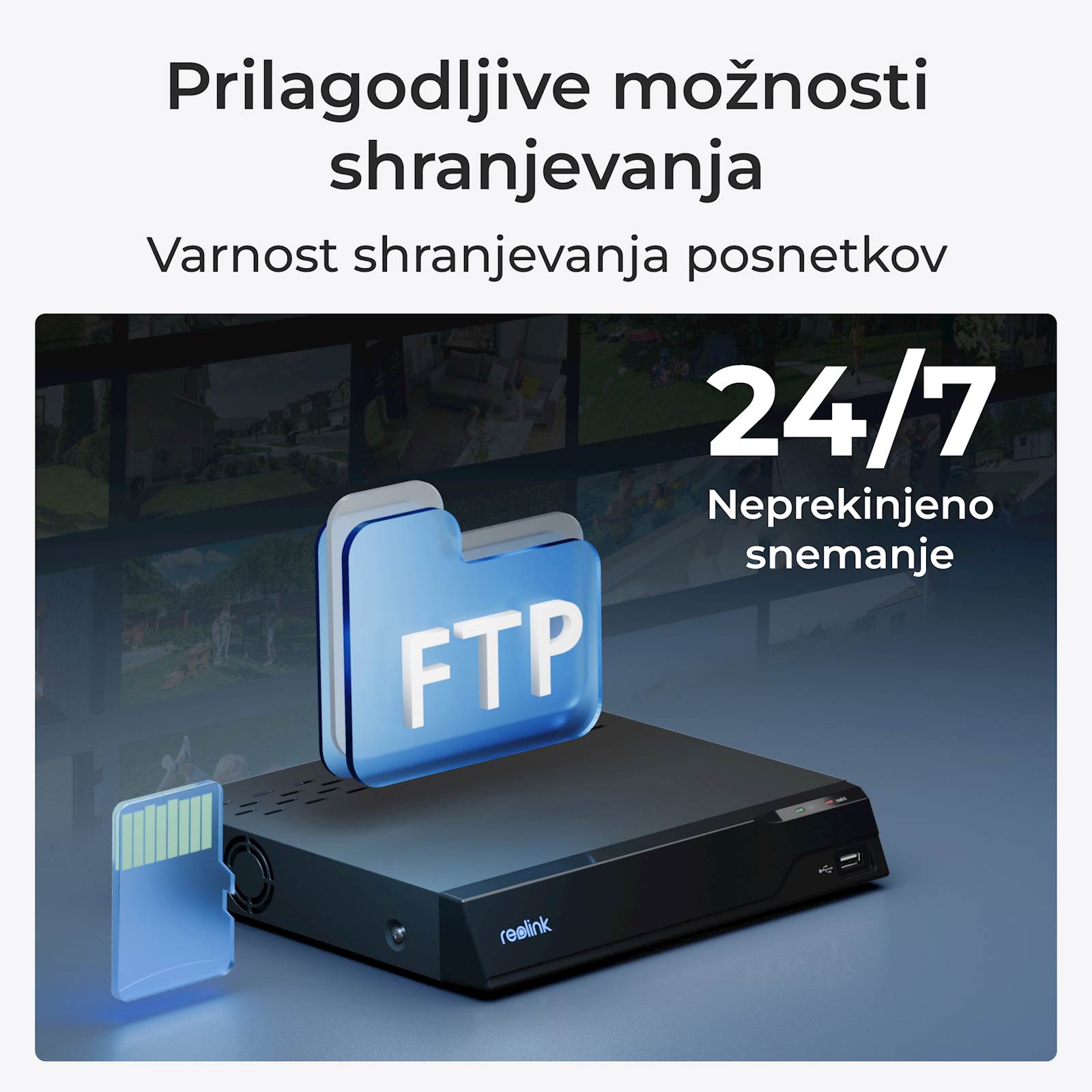 Reolink Ip Kamera serija P430 Zunanja, 4K, 8MP, 5x Optični zoom, POE — slika 2