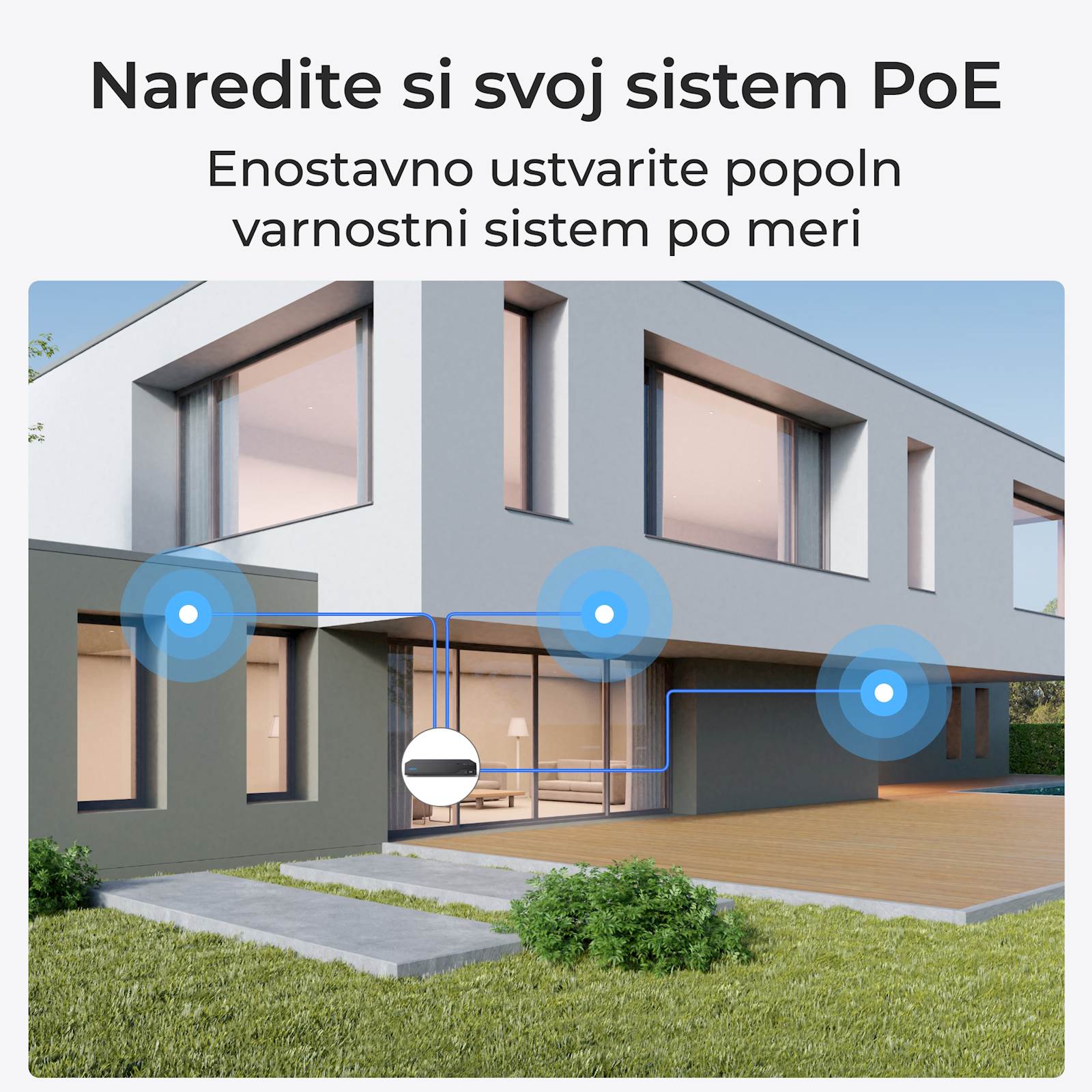 Reolink NVR snemalnik NVS8-12MB4 4K, 12MP, 8 kanalni NVR, 2TB HDD, 4x kamera POE — slika 3