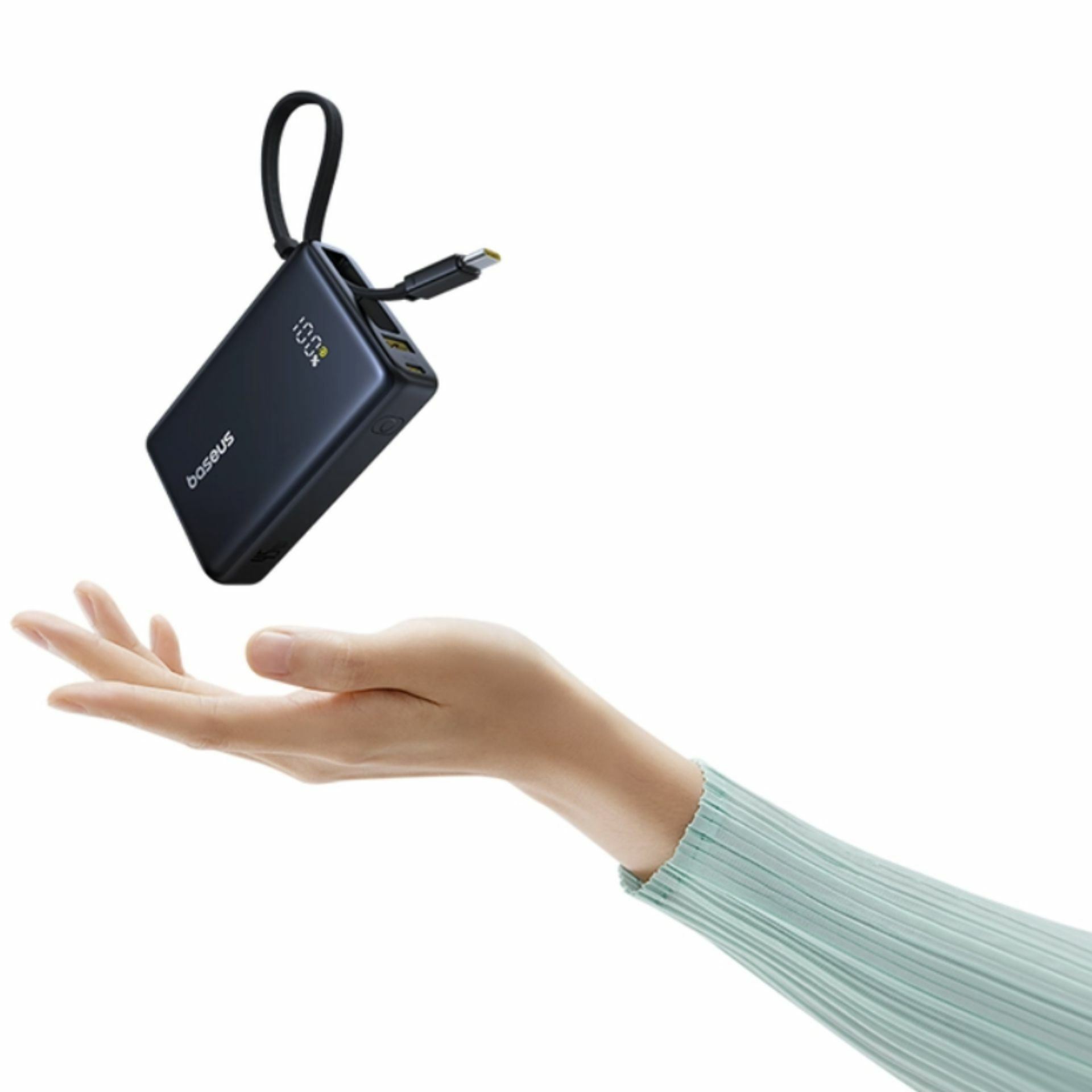 Baseus prenosna baterija 10.000mAh 45W PowerBank TipC kabel črna P10076803123-0 — slika 4