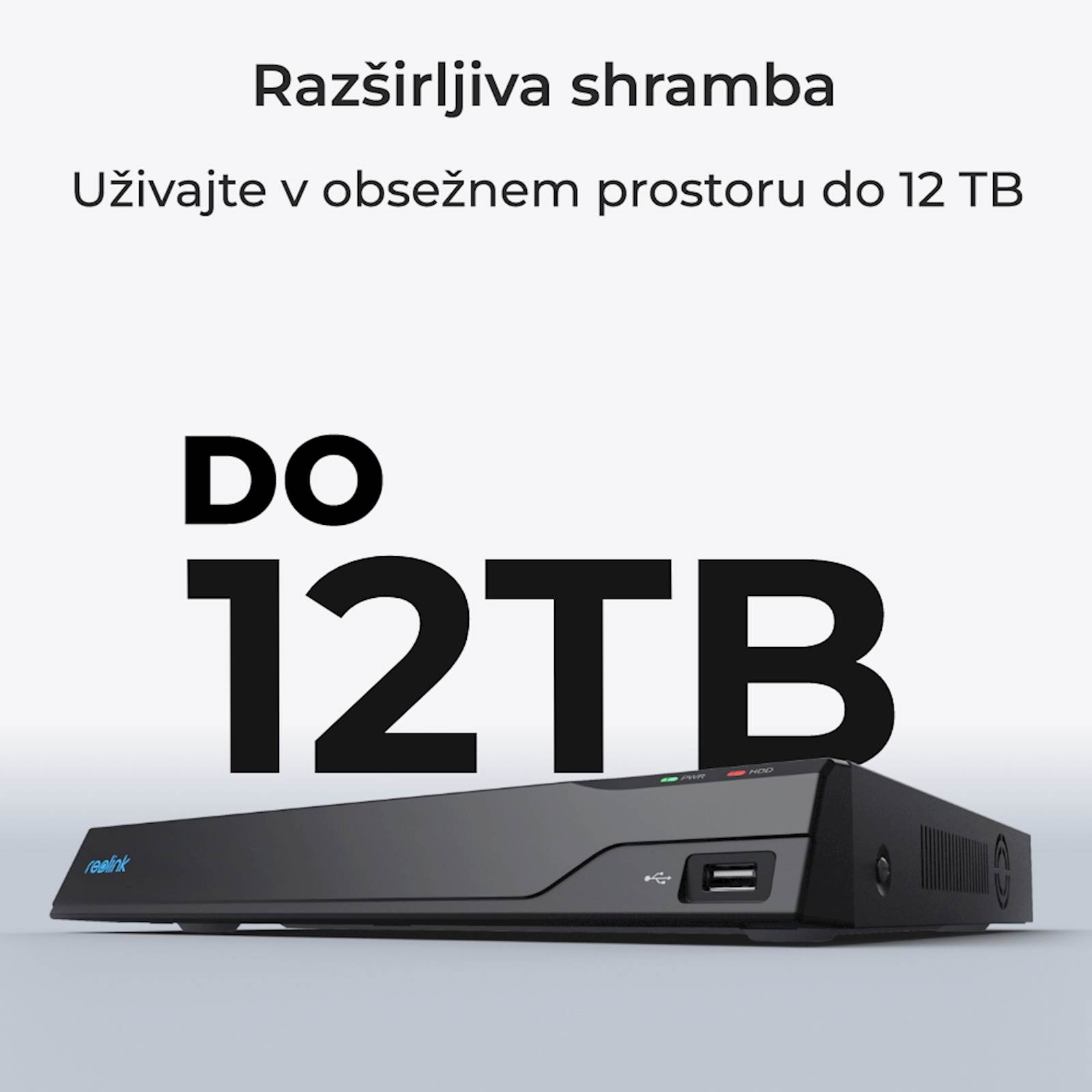 Reolink NVR snemalnik NVS8-12MB4 4K, 12MP, 8 kanalni NVR, 2TB HDD, 4x kamera POE — slika 2